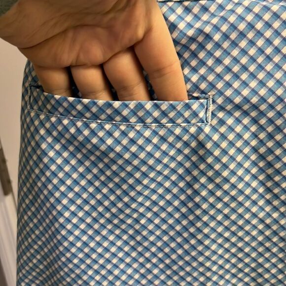 Adidas Women’s Sporty Plaid Skort with Built-In White Mesh Zip-Up Shorts- Size 4 - Picture 9 of 15